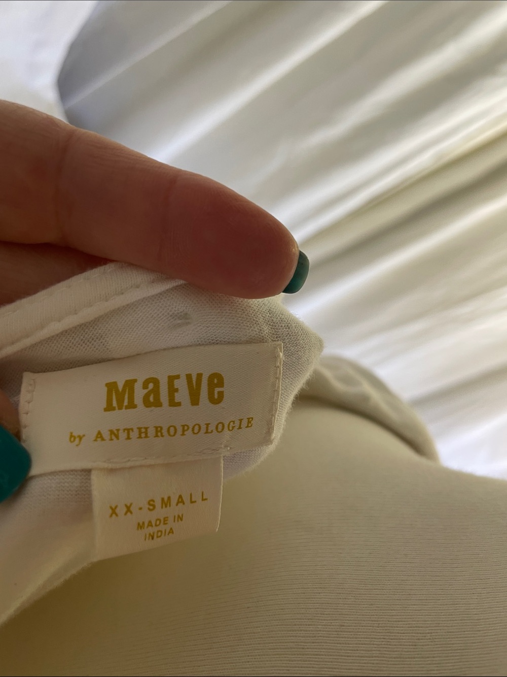 Maeve Anthropologie White Flowy Crop Top - Picture 3 of 7